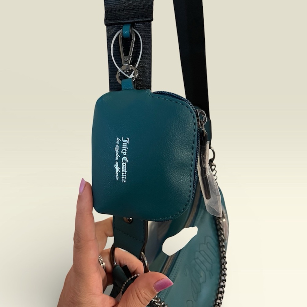 NWT Juicy Couture Teal Crossbody Bag - Picture 4 of 7